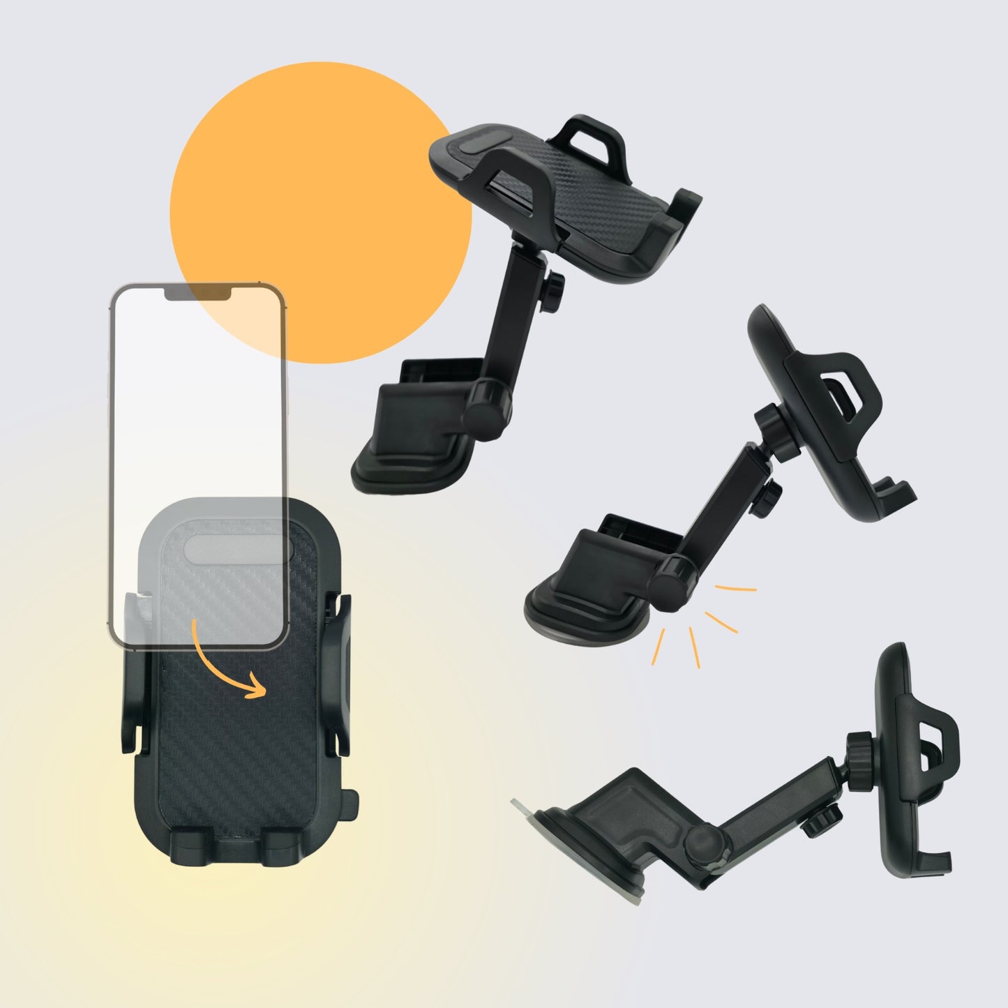 CAR MOUNT Handyhalterung – 360° drehbar & flexibel einsetzbar